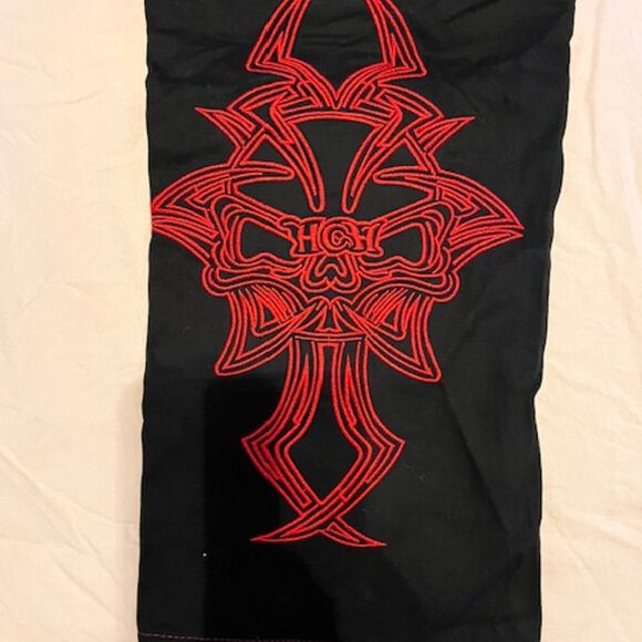 Men's Trendy Embroidered Skull Straight Pants - Picture 5 of 6